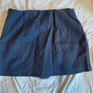 Abercrombie & Fitch Dark Grey & Silver Sparkle Pinstripe Mini Skort